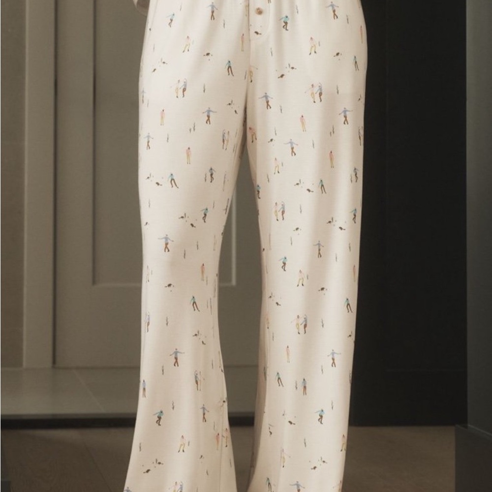 Anthropologie Briar Piped Pajama Pants size SMALL
